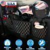 Car Handbag Purse Holder for Front Seat Storage Net Bag Pocket for Car Between Seats Rhinestone Bling Women Automotive Organizer