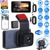 1080P Dual Lens Dash Cam Vehicle Driving Recorder Car DVR with WiFi GPS G-Sensor APP Control Motion Detection Parking Monitor Night Vision