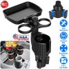 4-in-1 Car Cup Holder Tray Food Table Phone Hold Car Expander Detachable 360 Degree Rotatable Expandable Base Car Desk