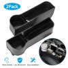 2Pcs Car Console Side Organizer Car Seat Gap Storage Box Pocket Organizer Seat Gap Filler Catch Caddy W/ Cup Holder Non-Slip Mat for Cellphone Key Car