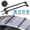 2PCS Universal 110cm/43-inch Car Roof Rack Cross Bar w/ Anti-Theft Lock Adjustable Window Frame for bike kayak cargo luggage