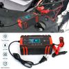 Car Battery Charger 12V/8A 24V/4A Smart Automatic Battery Charger w/LCD Display Pulse Repair Battery Charger For Car Truck Motorcycle RV SUV