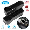 2Pcs Car Console Side Organizer Car Seat Gap Storage Box Pocket Organizer Seat Gap Filler Catch Caddy W/ Cup Holder Non-Slip Mat for Cellphone Key Car