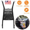 Car Mesh Organizer 3 Layer Seat Back Net Pocket Bag Cargo Elastic Tissue Purse Holder Driver Storage Netting Pouch Barrier of Backseat for Kids Pets