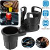 2 In 1 Car Cup Holder Extender Adapter 360° Rotating Dual Cup Mount Organizer Holder For Most 20 oz Up To 5.9" Coffee Drinking Bottles Key Glass Stora