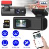2K HD Front Dash Cam For Car With IPS Screen Night Vision Loop Recording Included 32G Storage Card 140° Wide Angle WiFi App Control Front Dashcam