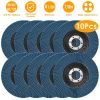 10Pcs Flap Wheel Discs 80 120 Grit 4 1/2”x7/8” Flap Sanding Disc Grinding Wheel Abrasive Polishing Tool for Angle Grinder