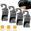 4Pcs Car Headrest Hooks Bling Rhinestones Back Seat Organizer Hanger Holder For Bag Purse Cloth Grocery Umbrellas