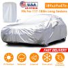 189x69x47in Full Car Cover All Weather UV Protection Automotive Cover 170T Outdoor Universal Full Cover For Sedans Up To 185in