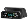 Wireless Solar Car Tire Pressure Monitoring System Auto Tire Pressure Monitor with External Sensors Temperature Alarm for Car SUV Sedan RV