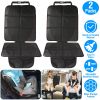 2 Packs Car Seat Protector Cushion Mat Pad with Thick Padding Protector for Child Baby Car Seat Mesh Pockets Non-slip