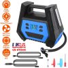 Portable Tire Inflator 150 PSI 120W Max Power Tire Pump with Digital Display LED Light Inflatable Nozzle Needle Fuse Air Compressor for Bikes Motorbik