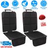 2 Packs Car Seat Protector Cushion Mat Pad with Thick Padding Protector for Child Baby Car Seat Mesh Pockets Non-slip