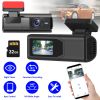 2K HD Front Dash Cam For Car With IPS Screen Night Vision Loop Recording Included 32G Storage Card 140° Wide Angle WiFi App Control Front Dashcam