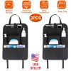 2Pcs Car Backseat Organizer Multi-pocket Car Storage Bag with 7 Pockets For Toys Snacks Drinks Pill Boxes Books Tablets Maps Magazines Water Bottle Ti