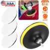 5Pcs 6" Buffing Polishing Pads Car Plush Buffing Waxing Wheels Mop Set with M14 Drill Screw for Car Polisher Drill Adapter