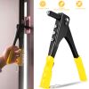 Hand Riveter Pop Rivet Gun 9.5inches Heavy Duty 4 Different Nozzles 1 Wrench Included Riveting Tool