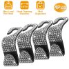 4Pcs Car Headrest Hooks Bling Rhinestones Back Seat Organizer Hanger Holder For Bag Purse Cloth Grocery Umbrellas