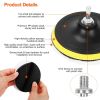 5Pcs 6" Buffing Polishing Pads Car Plush Buffing Waxing Wheels Mop Set with M14 Drill Screw for Car Polisher Drill Adapter