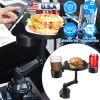 Car Cup Holder Expander 360° Rotating Car Tray Bottle Holder Adapter Multifunctional Water Cup Mount Stand with Phone Slot