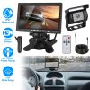 Wireless Backup Camera System Vehicle Rear View Monitor Kit IP67 Waterproof Car Parking Reverse System with 7In Screen Night Vision 2.4G Stable Signal