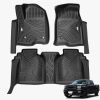 All Weather Floor Mats for Chevy Silverado GMC Sierra 1500 2019-2025, 2020-2025 SLV/SRA 2500 3500 HD Crew Cab (with Rear Under-Seat Storage) - as Pic