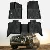 All-Weather TPE Front and Rear Row Floor Liners Floor Mats Fit for Toyota Tundra CrewMax Cab 2022-2025, Custom Fit Tundra Car Mats - as Pic