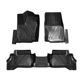 All Weather TPE Floor Liner Floor Mats Compatible with Toyota Tacoma 2024 Auto Accessories - as Pic