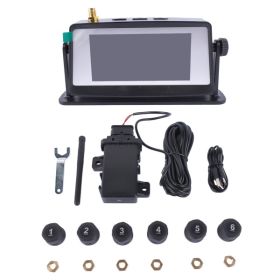 Tire Pressure Monitoring System For RVs &Trucks(6) Color Monitor + 6 at Sensors - as picture