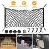 Trunk Cargo Net Stretchable Universal Elastic Truck Net Rear Seat Trunk Storage Organizer Net with Fasteners and Hardware Flexible Nylon Car Storage M