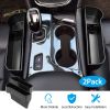 2Pcs Car Console Side Organizer Car Seat Gap Storage Box Pocket Organizer Seat Gap Filler Catch Caddy W/ Cup Holder Non-Slip Mat for Cellphone Key Car