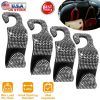 4Pcs Car Headrest Hooks Bling Rhinestones Back Seat Organizer Hanger Holder For Bag Purse Cloth Grocery Umbrellas