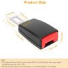 2Pcs Universal Car Extension Socket Buckles Auto Safety Extender Clip Alarm Stopper Comfortable For Pregnant Compatible w/ Most Cars