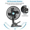 12V Car Fan Oscillating Clip On Cooling Fan with 2 Speeds 120 Degree Rotation Personal Electric Fan for Car Truck Vans