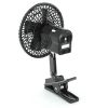 12V Car Fan Oscillating Clip On Cooling Fan with 2 Speeds 120 Degree Rotation Personal Electric Fan for Car Truck Vans