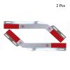 Angled Aluminum Reflector Strips Panel for Semi Trailer Truck Warning Sticker Mud Flap Hanger Conspicuous Reflector Plate (2 PCS--24"x3")