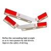 Angled Aluminum Reflector Strips Panel for Semi Trailer Truck Warning Sticker Mud Flap Hanger Conspicuous Reflector Plate (2 PCS--24"x3")
