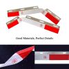 Angled Aluminum Reflector Strips Panel for Semi Trailer Truck Warning Sticker Mud Flap Hanger Conspicuous Reflector Plate (2 PCS--24"x3")