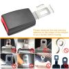 2Pcs Universal Car Extension Socket Buckles Auto Safety Extender Clip Alarm Stopper Comfortable For Pregnant Compatible w/ Most Cars