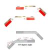 Angled Aluminum Reflector Strips Panel for Semi Trailer Truck Warning Sticker Mud Flap Hanger Conspicuous Reflector Plate (2 PCS--24"x3")