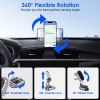 2 Pack Foldable Magnetic Car Phone Holder 360 Degree Adjustable Car Mount Hands Free Phone Holder Compatible with All Phones