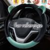 Green Cat Ear Winter Plush Steering Wheel Cover Warm Car Wheel Protector Universal Car Accessories for Women