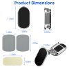 2 Pack Foldable Magnetic Car Phone Holder 360 Degree Adjustable Car Mount Hands Free Phone Holder Compatible with All Phones