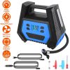Portable Tire Inflator 150 PSI 120W Max Power Tire Pump with Digital Display LED Light Inflatable Nozzle Needle Fuse Air Compressor for Bikes Motorbik