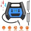 Portable Tire Inflator 150 PSI 120W Max Power Tire Pump with Digital Display LED Light Inflatable Nozzle Needle Fuse Air Compressor for Bikes Motorbik