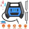 Portable Tire Inflator 150 PSI 120W Max Power Tire Pump with Digital Display LED Light Inflatable Nozzle Needle Fuse Air Compressor for Bikes Motorbik